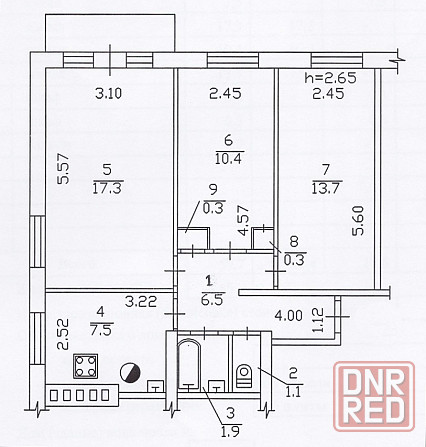 Продам 3-х ком. кв-ру ор-р Донбасс-Арена 4/9 Донецк - изображение 12