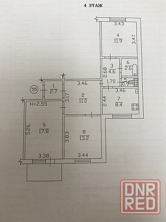 Срочно продам 3 кв с холлом на ул. Раздольная, по цене 2 кв. Донецк - изображение 1