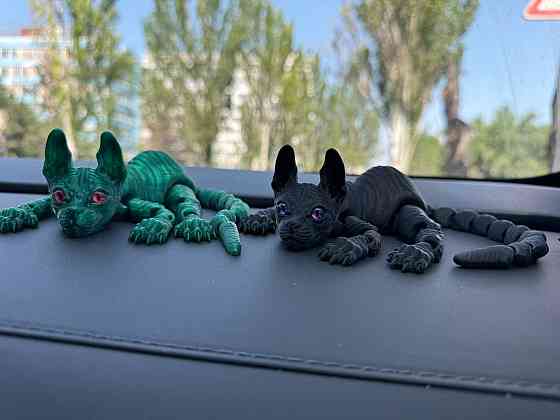 Подвижный Кот Сфинкс, Игрушка антистресс, 3д игрушка подвижная Донецк