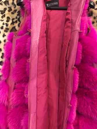 Длинная меховая жилетка 95см Донецк