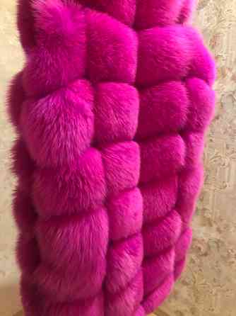 Длинная меховая жилетка 95см Донецк