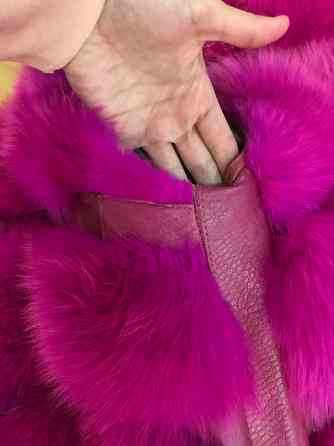 Длинная меховая жилетка 95см Донецк