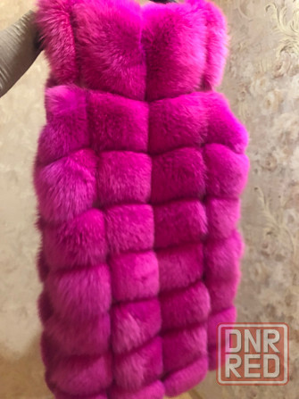 Длинная меховая жилетка 95см Донецк - изображение 1
