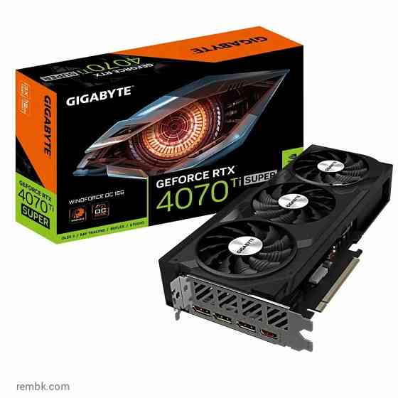 Видеокарта Gigabyte GeForce RTX 4070 Ti Super WindForce OC 16Gb (GV-N407TSWF3OC-16GD) Макеевка