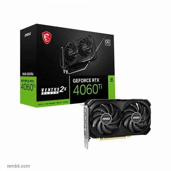Видеокарта MSI RTX 4060 Ti VENTUS 2X BLACK 8G OC 128bit GDDR6 HDMIx1 DPx3 HDCP Retail Макеевка