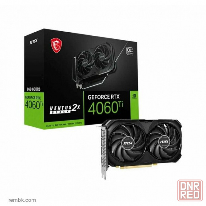 Видеокарта MSI RTX 4060 Ti VENTUS 2X BLACK 8G OC 128bit GDDR6 HDMIx1 DPx3 HDCP Retail Макеевка - изображение 1