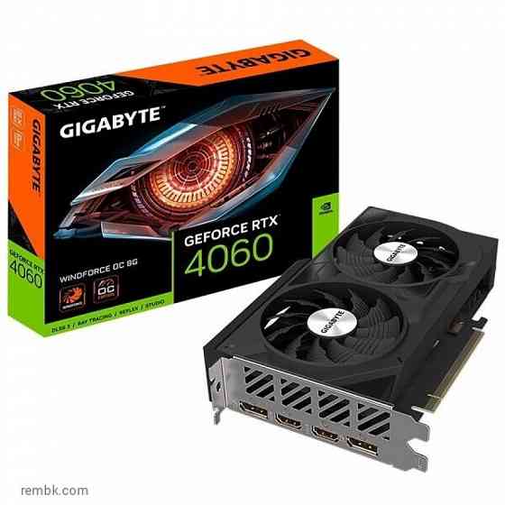 Видеокарта GIGABYTE GeForce RTX 4060 WINDFORCE OC 8GB (GV-N4060WF2OC-8GD) Макеевка