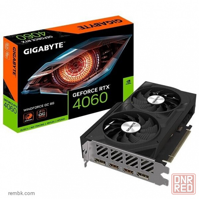 Видеокарта GIGABYTE GeForce RTX 4060 WINDFORCE OC 8GB (GV-N4060WF2OC-8GD) Макеевка - изображение 1