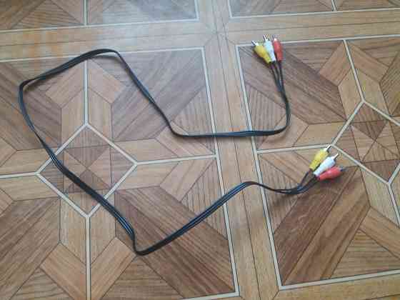 Аудио видео провод кабель тюльпани 3RCA-3RCA 102 см новий Донецк