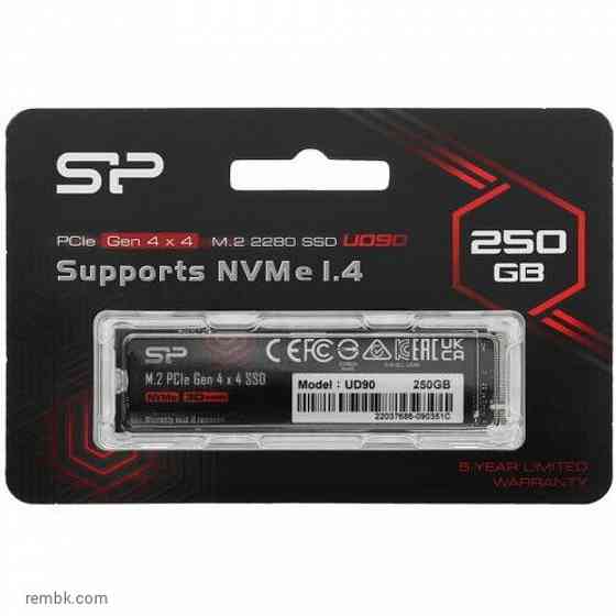 Твердотельный накопитель ssd silicon power 250 гб m.2 nvme ud90 [sp250gbp44ud9005] | Гарантия Макеевка