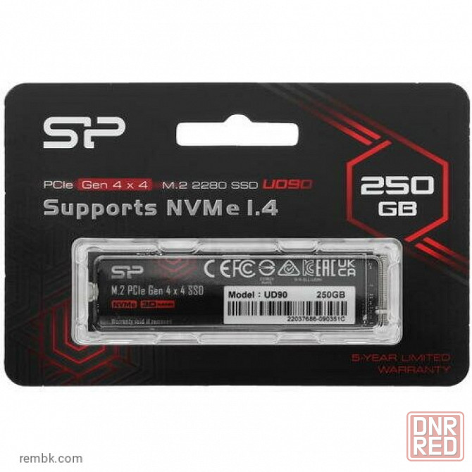 Твердотельный накопитель ssd silicon power 250 гб m.2 nvme ud90 [sp250gbp44ud9005] | Гарантия Макеевка - изображение 1