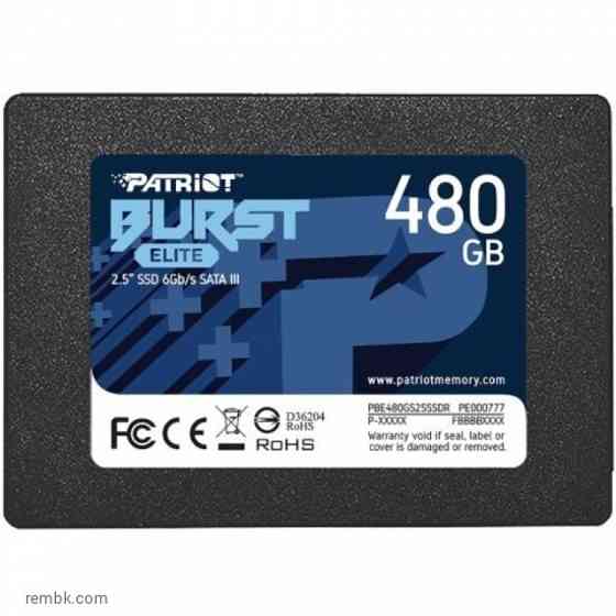 Твердотельный накопитель ssd 2.5" patriot memory 480гб sata (pbe480gs25ssdr) | Гарантия Макеевка