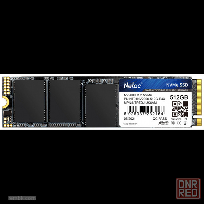 Твердотельный накопитель ssd m.2 nvme netac nv2000 512gb pcie nvme 3.0 x4 3d nand nt01nv2000-512-e4x Макеевка - изображение 1