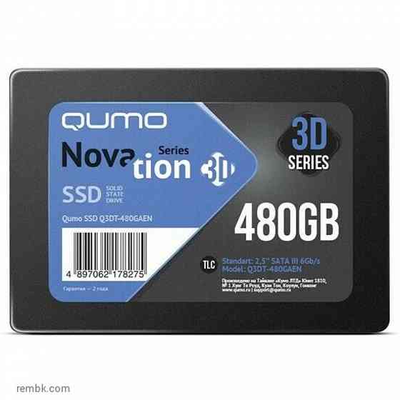 Накопитель ssd 480gb qumo novation 3d (q3dt-480gaen) | Гарантия Макеевка