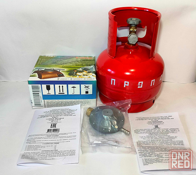 Газовый комплект (газовая плита, баллон 5л, редуктор, шланг) Донецк - изображение 2