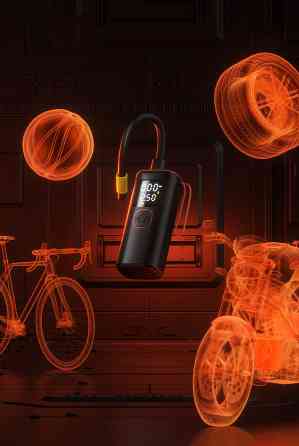 Беспроводной автомобильный компрессор + PowerBank + фонарь Донецк