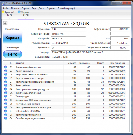 Жёсткий диск Seagate ST380817AS 80 GB SATA Донецк