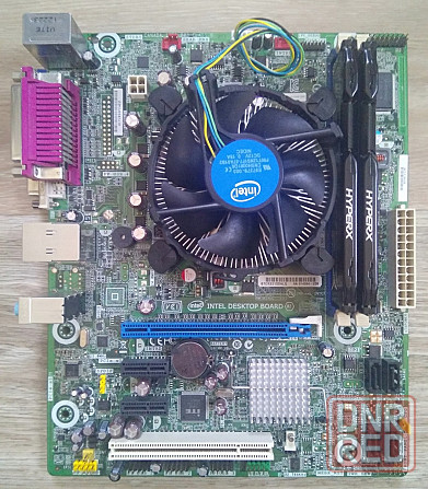 Intel DH61CR Socket 1155 + DDR3 4+4Gb 1333MHz + Intel Core i3-2100 3.1 GHz + кулер - Основа для пк Донецк - изображение 1