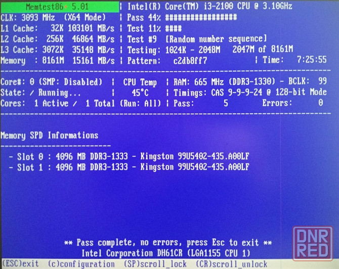 Intel DH61CR Socket 1155 + DDR3 4+4Gb 1333MHz + Intel Core i3-2100 3.1 GHz + кулер - Основа для пк Донецк - изображение 5