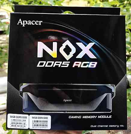 Оперативная память DDR5 Apacer NOX RGB 64GB (kit 2x32GB) 6000MHz CL38 Донецк
