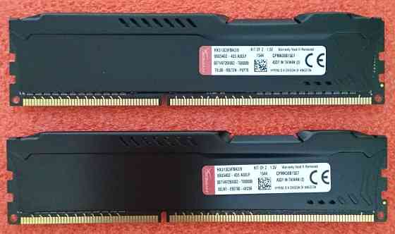DDR3 4Gb + 4Gb 1333MHz - DDR3 8Gb Kingston HyperX - HX313C9FBK2/8 - Обмен на 40шт нерабочих озу - Донецк