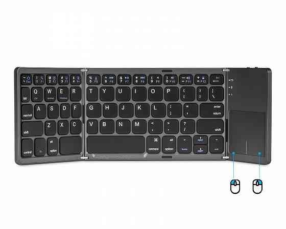 Беспроводная складная Bluetooth клавиатура с сенсорной панелью Донецк