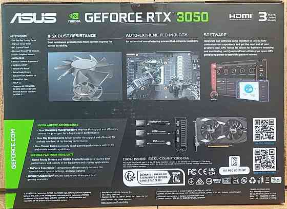 Видеокарта ASUS GeForce RTX 3050 Dual OC Edition 6GB (DUAL-RTX3050-O6G) Донецк