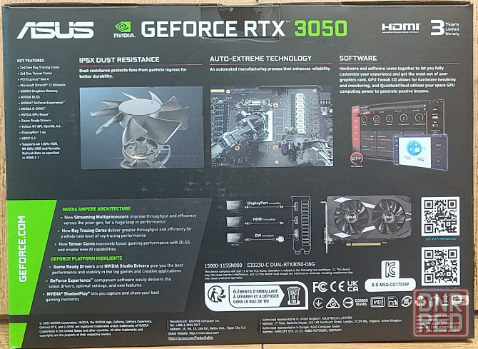 Видеокарта ASUS GeForce RTX 3050 Dual OC Edition 6GB (DUAL-RTX3050-O6G) Донецк - изображение 2