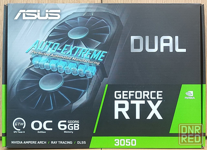 Видеокарта ASUS GeForce RTX 3050 Dual OC Edition 6GB (DUAL-RTX3050-O6G) Донецк - изображение 1