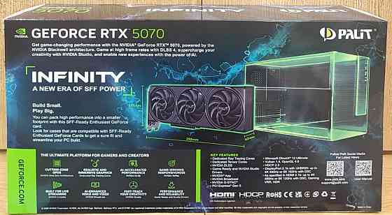 Видеокарта Palit GeForce RTX 5070 12GB GDDR7 Infinity 3 (256bit) (2512/28000) 3-х кулерная Донецк