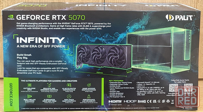 Видеокарта Palit GeForce RTX 5070 12GB GDDR7 Infinity 3 (256bit) (2512/28000) 3-х кулерная Донецк - изображение 2