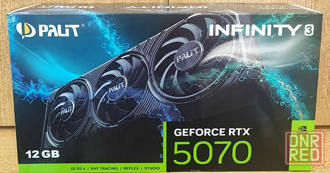 Видеокарта Palit GeForce RTX 5070 12GB GDDR7 Infinity 3 (256bit) (2512/28000) 3-х кулерная Донецк - изображение 1