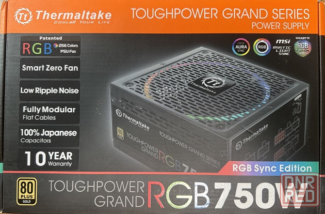 Thermaltake Блок питания компьютера 750W RGB 80 plus Gold Донецк - изображение 1