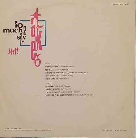 Виниловая пластинка LP "Take 6"- "So Much 2 Say" Донецк