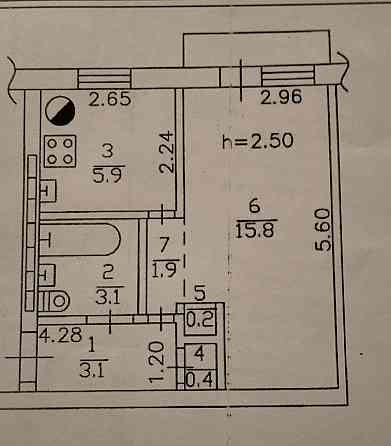 Продается 1 комнатная квартира, Абакумова Донецк