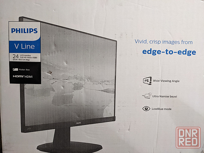Новый монитор Philips (24 дюйма, Full HD, IPS) Макеевка - изображение 1