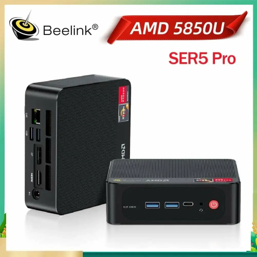 Мини-пк Beelink SER5 Pro, AMD Ryzen 7 5850U, 16 Gb DDR4, SSD 500Gb, Windows 11 Макеевка