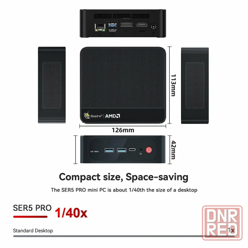 Мини-пк Beelink SER5 Pro, AMD Ryzen 7 5850U, 16 Gb DDR4, SSD 500Gb, Windows 11 Макеевка - изображение 8