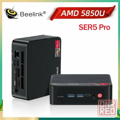 Мини-пк Beelink SER5 Pro, AMD Ryzen 7 5850U, 16 Gb DDR4, SSD 500Gb, Windows 11 Макеевка - изображение 2