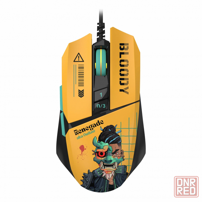 Игровая мышь A4Tech Bloody W63 Max Renegade (желтый), сенсор оптический 12000 dpi, 9 кнопок Макеевка - изображение 7