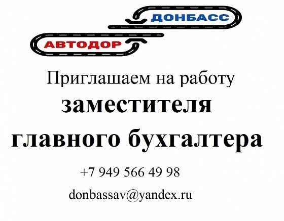 Заместитель главного бухгалтера Донецк