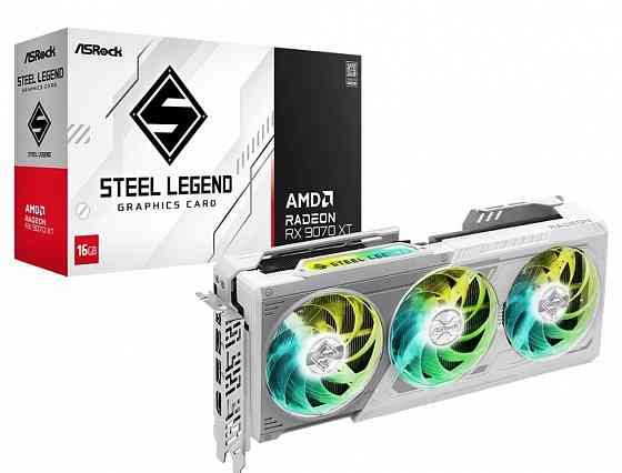 Видеокарта AMD Radeon RX 9070 XT (16GB GDDR6) ASRock Steel Legend Донецк