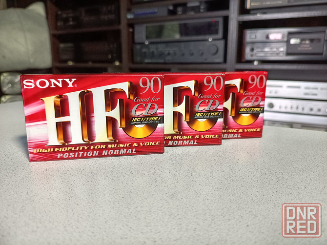 Запечатанные аудиокассеты в идеальном состоянии. Sony HF90-Type-I и EF90-Type-I Донецк - изображение 1