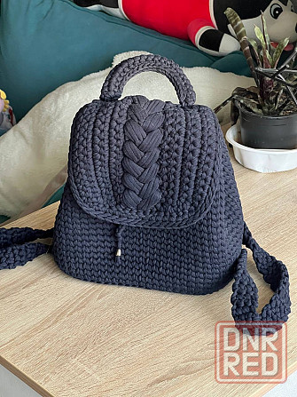Продам красивый вязаный рюкзак Донецк - изображение 1