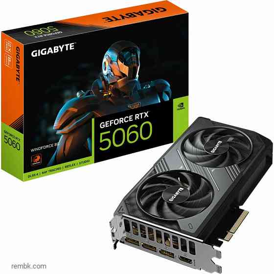 Видеокарта Gigabyte NVIDIA GeForce RTX 5060 8GB GV-N5060WF2-8GD 1.0, RET Макеевка