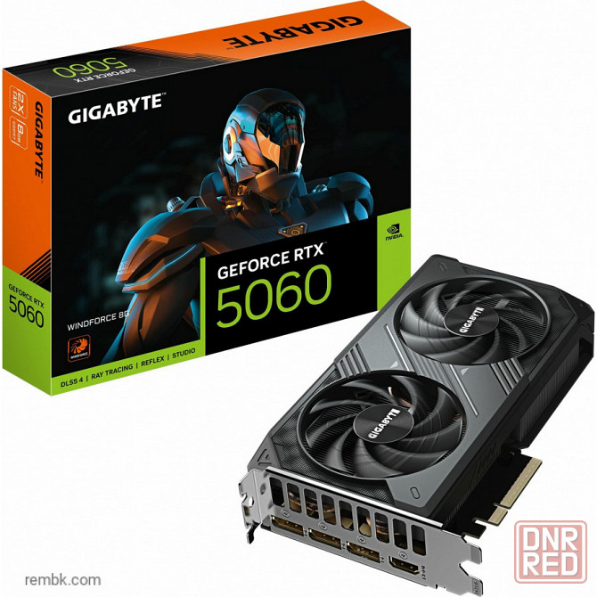 Видеокарта Gigabyte NVIDIA GeForce RTX 5060 8GB GV-N5060WF2-8GD 1.0, RET Макеевка - изображение 1