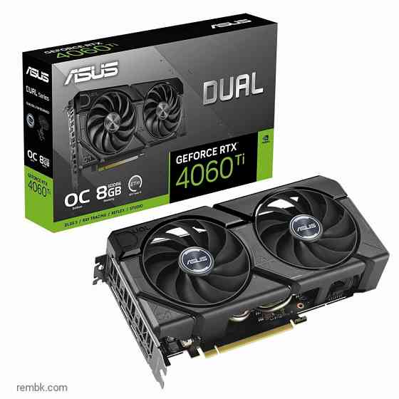 Видеокарта ASUS NVIDIA GeForce RTX 4060 Ti 8GB DUAL-RTX4060TI-O8G-EVO/RTX4060TI, HDMI, DP*3,8G, D6 (90YV0J49-M0NA00) Макеевка