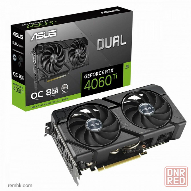 Видеокарта ASUS NVIDIA GeForce RTX 4060 Ti 8GB DUAL-RTX4060TI-O8G-EVO/RTX4060TI, HDMI, DP*3,8G, D6 (90YV0J49-M0NA00) Макеевка - изображение 1