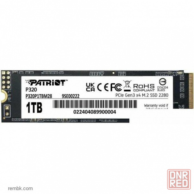 Твердотельный накопитель ssd patriot p320 1tb p320p1tbm28, m.2 2280, pci express 3.0 x4 по доступной цене в макеевке днр | Гарантия Макеевка - изображение 1
