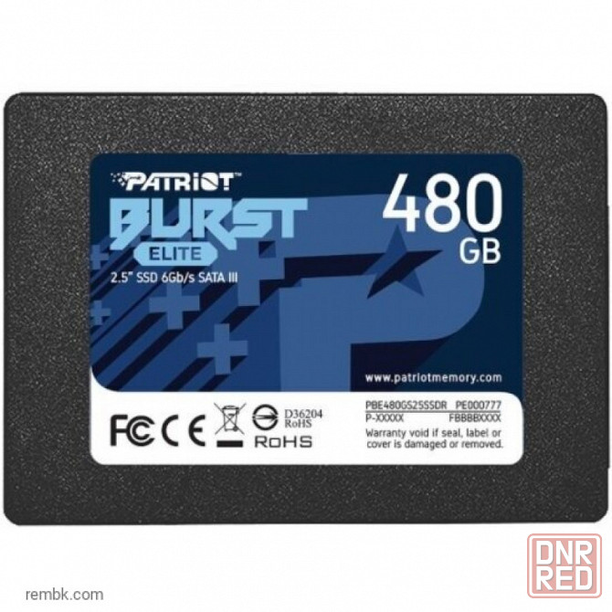 Твердотельный накопитель ssd 2.5" patriot memory 480гб sata (pbe480gs25ssdr) | Гарантия Макеевка - изображение 1